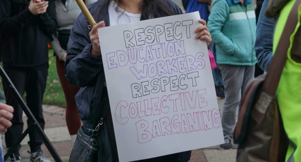 Education workers striking across Ontario