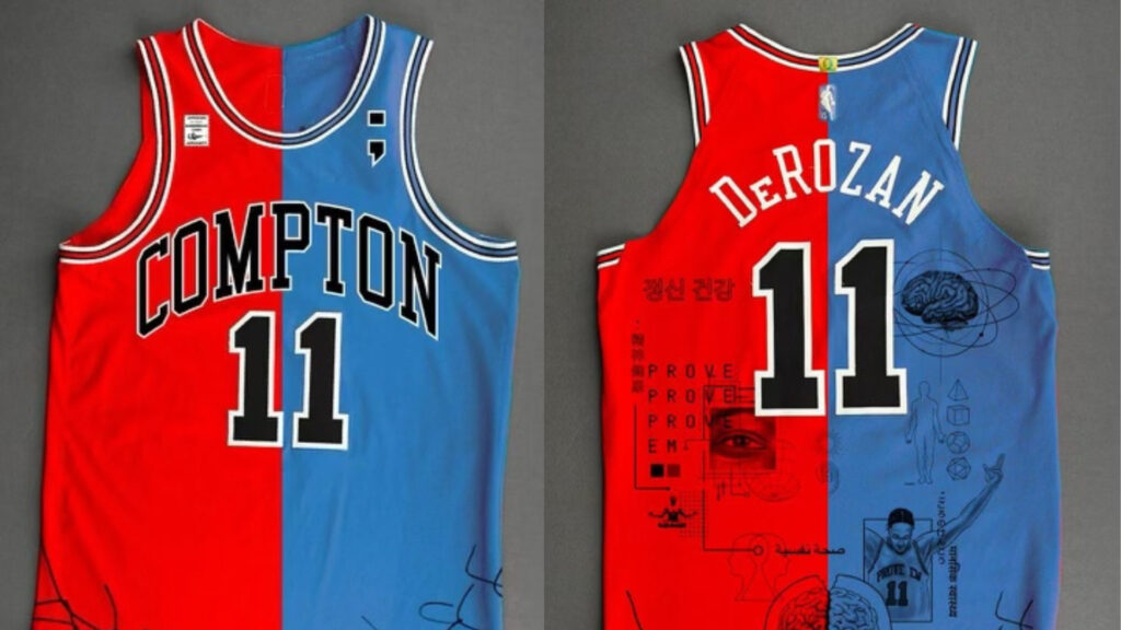 May is Mental Health Awareness Month and two Toronto artists have teamed up with DeMar DeRozan for a special collaboration to honour the occasion. Tattoo artist Mr. Koo and designer Casey Bannerman have produced limited edition jerseys to mark the occassion.